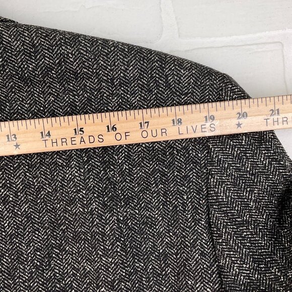 BOSS Hugo Boss Blazer Men 40 Black‎ White Herringbone Einstein Silk Wool Stretch - Picture 11 of 13